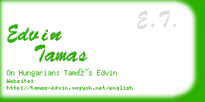 edvin tamas business card